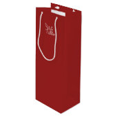 ホワイトロ無地のゴを使用した赤い販促抱き枕 ワインギフトバッグ (正面アングル)