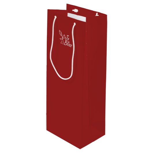 ホワイトロ無地のゴを使用した赤い販促抱き枕 ワインギフトバッグ (正面アングル)