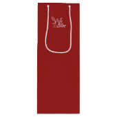 ホワイトロ無地のゴを使用した赤い販促抱き枕 ワインギフトバッグ (正面)