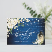 ホワイトロ王室のーズブルーウッドランタンボホ結婚ズ サンキューカード (スタンド正面)