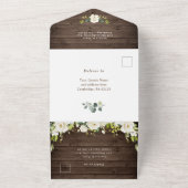 ホワイトロ素朴ーズウッドランタンウォーター結婚カラー オールインワン招待状 (外側)