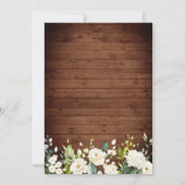 ホワイトロ素朴ーズウッドランタンウォーター結婚カラー 招待状 (裏面)