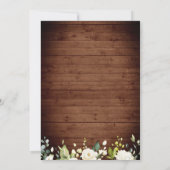 ホワイトロ素朴ーズウッドランタンウォーター結婚カラー 招待状 (裏面)