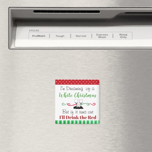 ホワイトワおもしろいインクリスマス引用文 マグネット (インサイチュ (食洗機))