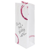 ホワイトワおもしろいインパンワインバッグギフト ワインギフトバッグ (正面アングル)