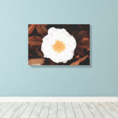 ホワイトワイルドバラオン銅トーン紅葉 キャンバスプリント (インサイチュ (ウッドフロア))