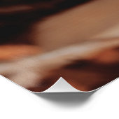 ホワイトワイルドバラオン銅トーン紅葉 ポスター (コーナー)