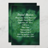 ホワイトワイルドバラフローラブライダルシャワー 招待状 (正面/裏面)