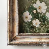 ホワイトワイルドフラワー絵を描ズ春草原 ポスター