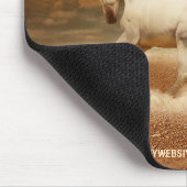 ホワイトワイルドホースクロッシング砂漠パーソナライズされた- マウスパッド (コーナー)