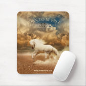 ホワイトワイルドホースクロッシング砂漠パーソナライズされた- マウスパッド (マウス)