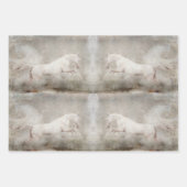 ホワイトワイルドホースデクページ紙 ラッピングペーパーシート (正面3)