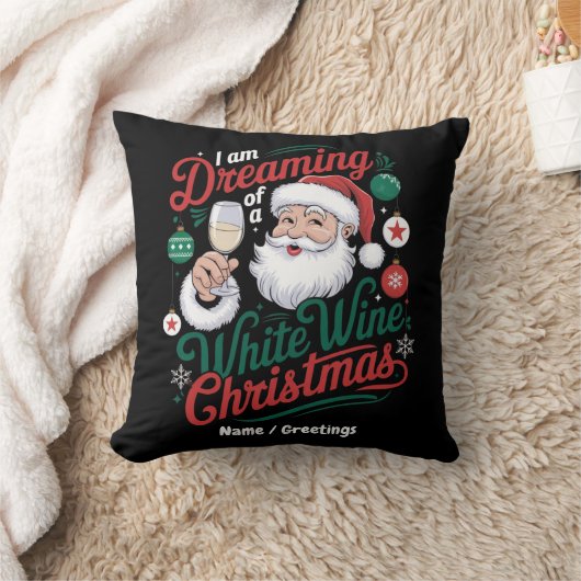 ホワイトワインのクリスマスに夢を見て クッション (ブランケット)