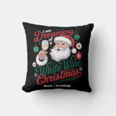 ホワイトワインのクリスマスに夢を見て クッション (正面)