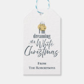 ホワイトワインのクリスマスを夢見て ギフトタグ (正面)