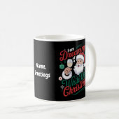 ホワイトワインのクリスマスを夢見て コーヒーマグカップ (正面右)