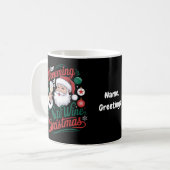 ホワイトワインのクリスマスを夢見て コーヒーマグカップ (正面左)