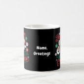 ホワイトワインのクリスマスを夢見て コーヒーマグカップ (中央)