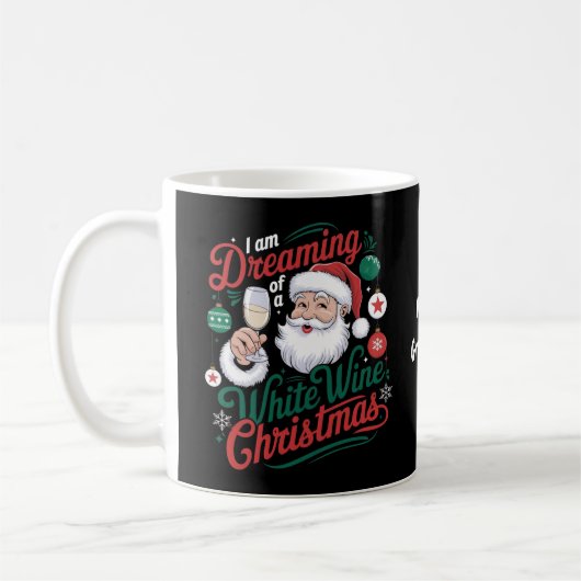 ホワイトワインのクリスマスを夢見て コーヒーマグカップ (左)