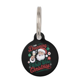ホワイトワインのクリスマスを夢見て ペット ネームタグ
