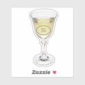 ホワイトワインカスタムデカールカットのロゴ付きシール シール (シート)