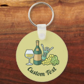 ホワイトワインキーチェーン キーホルダー (正面)