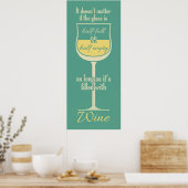 ホワイトワイングラスのポスター ポスター (キッチン)