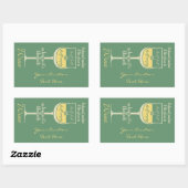 ホワイトワイングラスカスタムシール 長方形シール (シート)