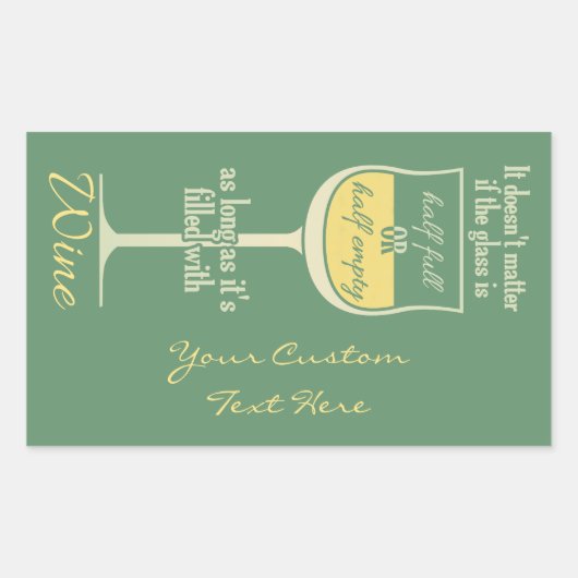 ホワイトワイングラスカスタムシール 長方形シール (正面)