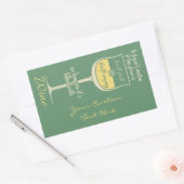 ホワイトワイングラスカスタムシール 長方形シール (封筒)