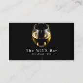 ホワイトワイングラス、ワインバー/ワイナリー 名刺 (正面)