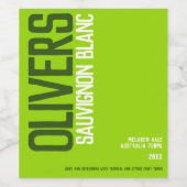 ホワイトワインホームワインメーカー文字カスタム ワインラベル (シングルラベル)