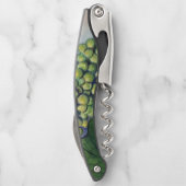 ホワイトワインラバーブズアートコルクパーソナライズされたスクリュ ソムリエナイフ (裏面)