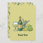 ホワイトワイン招待状 招待状 (正面/裏面)