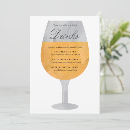 ホワイトワイン 招待状 (スタンド正面)