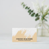 ホワイトワニ革 | ブラシ仕上げテクスチャ 名刺 (スタンド正面)