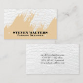 ホワイトワニ革 | ブラシ仕上げテクスチャ 名刺 (正面/裏面)