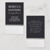 ホワイトワニ革 | ブラックレザー 名刺 (正面/裏面)