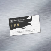 ホワイトワニ革 | ヘアとサロンツール マグネット名刺 (インサイチュ)