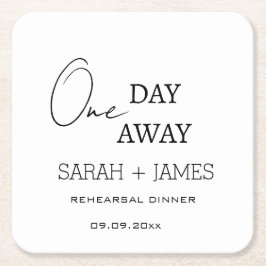 ホワイトワンデイリハ遠くにーサルディナー結婚ズ スクエアペーパーコースター