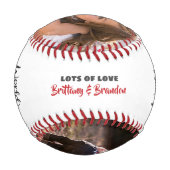 ホワイトワールド最大のパパターコイズバナー写真 野球ボール (裏面)