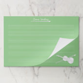 ホワイトヴァイオリンカスタムグリーンジャイアントミュージック原稿 ペーパーパッド (折り畳み)