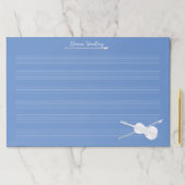 ホワイトヴァイオリンカスタムブルージャイアントミュージック原稿 ペーパーパッド (インサイチュ)