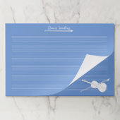 ホワイトヴァイオリンカスタムブルージャイアントミュージック原稿 ペーパーパッド (折り畳み)