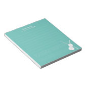 ホワイトヴァイオリンパーソナライズされた音楽レッスンアクア ノートパッド (アングル)