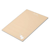 ホワイトヴァイオリン&ボウパーソナライズされたミュージッククラスベージュ ノートパッド (アングル)