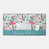 ホワイトヴィンテージコテージコア デスクマット (キーボード&マウス)