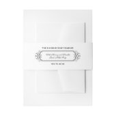 ホワイトヴィンテージスタイルソープベリーバンド 招待状ベリーバンド (正面例)