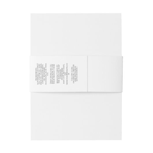 ホワイトヴィンテージスタイルソープベリーバンド 招待状ベリーバンド (裏面例)