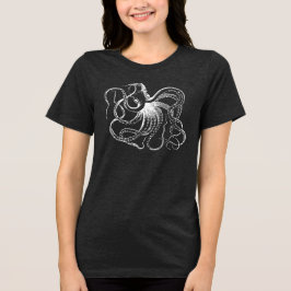 ホワイトヴィンテージタコイラストレーション トライブレンドＴシャツ